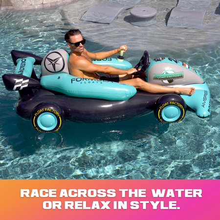 Teal Racing Pool Float | Winter Sled