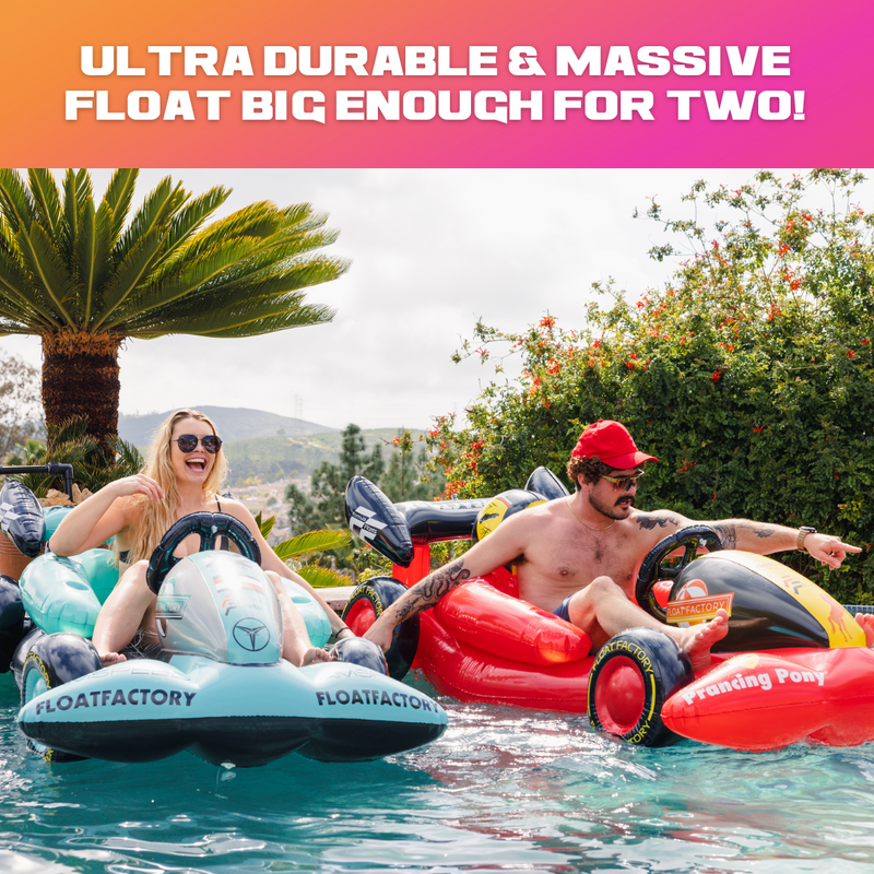 Teal Racing Pool Float | Winter Sled