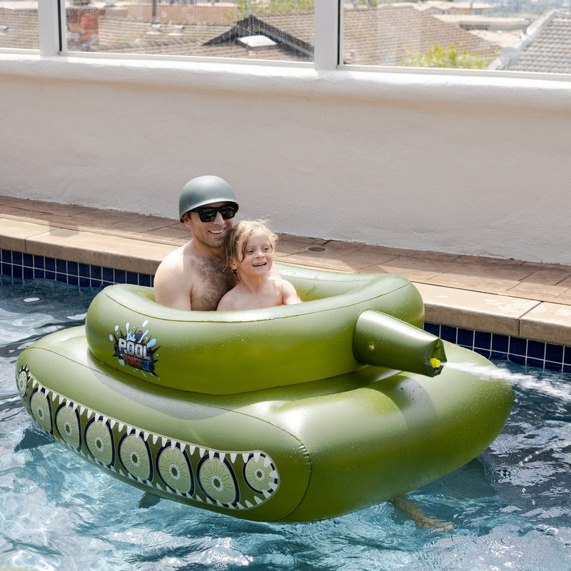 BAICCCF - Flotteur de réservoir gonflable pour piscine avec canon à eau,  jouet de piscine, piscine gonflable, BAICCCF