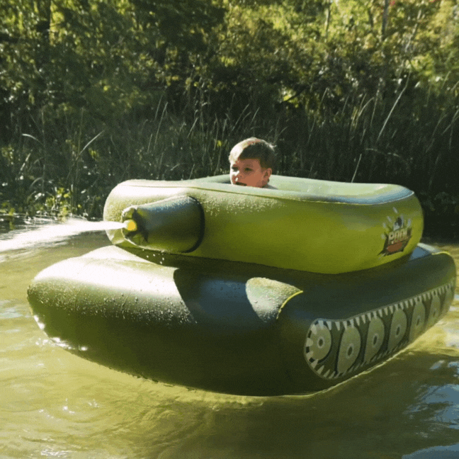 Pool float with water gun deals
